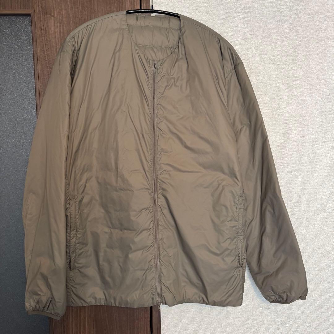 m*a様 MUJI Labo 軽量フレンチダウン ポケッタブル ノーカラージャケ