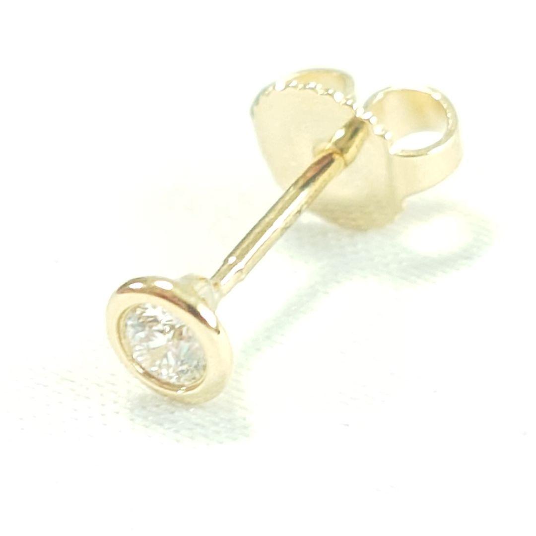 【美品】ティファニー K18 バイザヤード ダイヤ ピアス 片耳用 6806