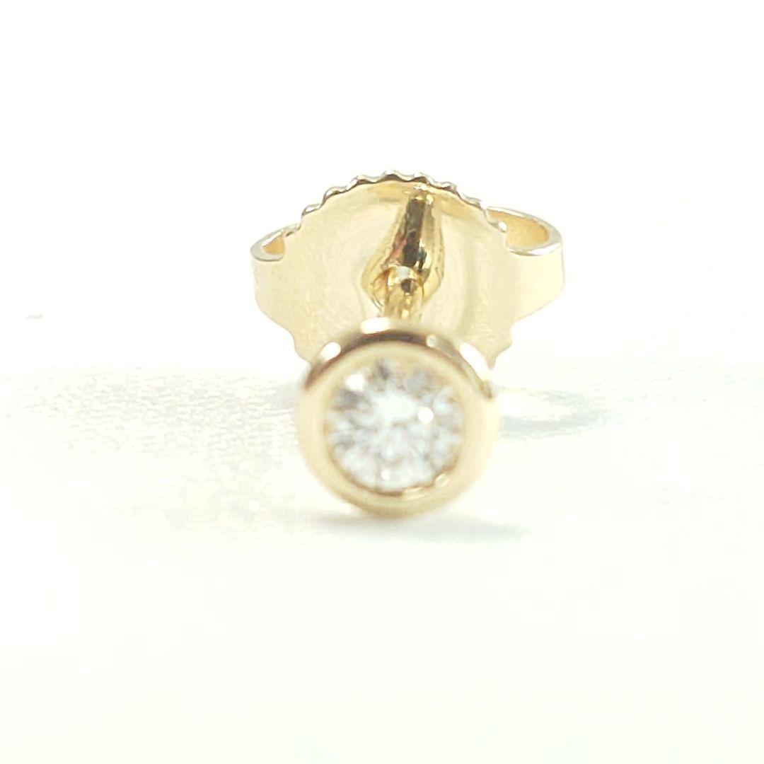 【美品】ティファニー K18 バイザヤード ダイヤ ピアス 片耳用 6806