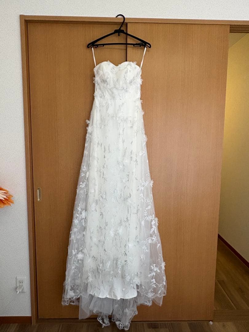 dressproduction 【W272】フラワーレースパフ スリーブドレス