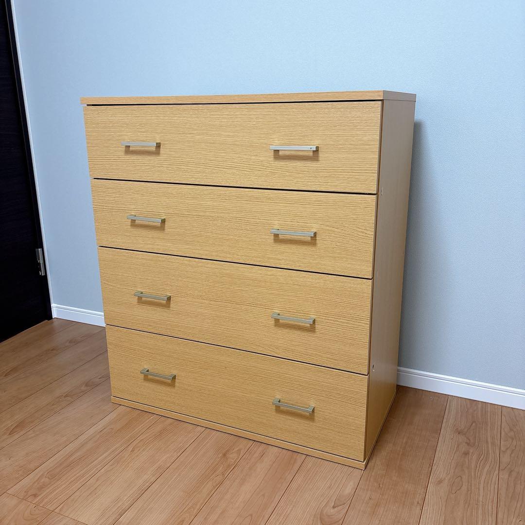 ニトリ　チェスト　クローネ9080　タンス　衣類収納　ライトブラウン　ナチュラル