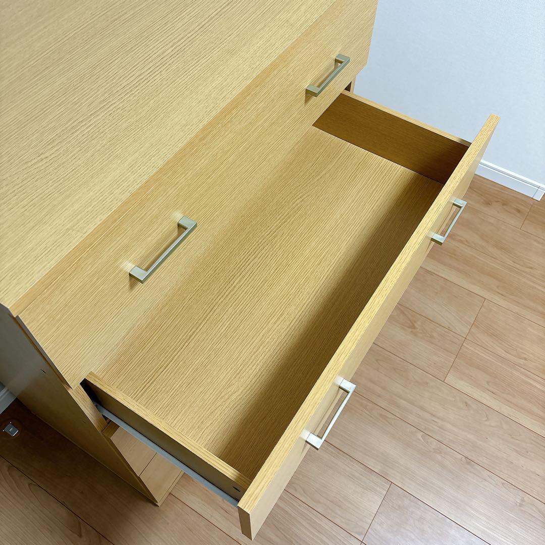 ニトリ　チェスト　クローネ9080　タンス　衣類収納　ライトブラウン　ナチュラル