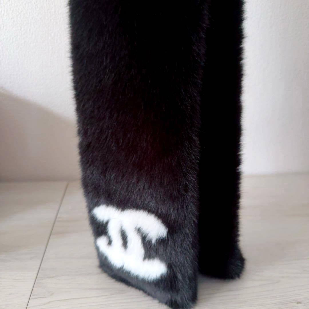 CHANELノベルティ マフラー ファー もこもこ ロング