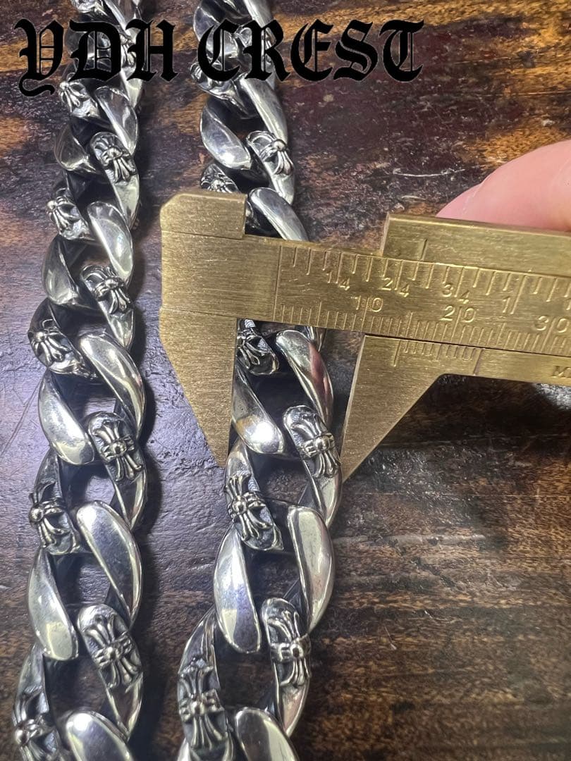 バイカー必須　ウォレット用プレーン　シルバーチェーン　TYPE1　QBKL