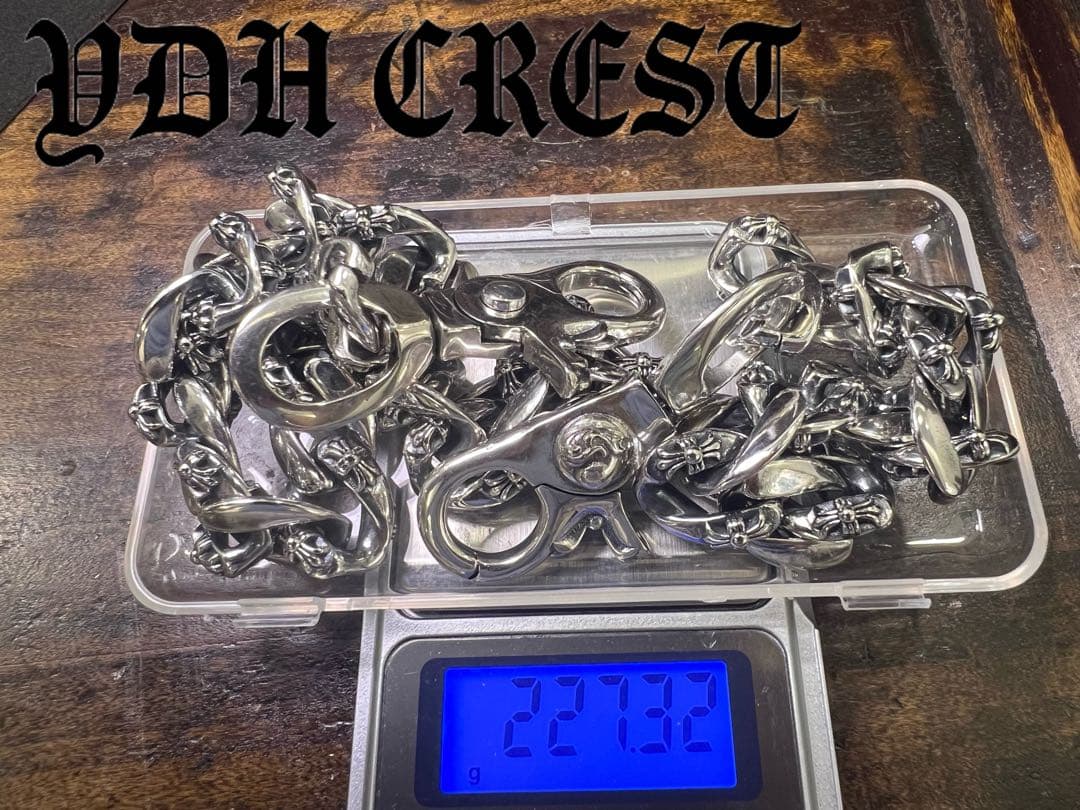 バイカー必須　ウォレット用プレーン　シルバーチェーン　TYPE1　QBKL