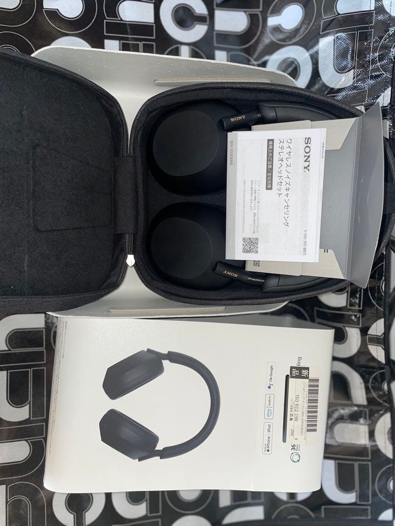 大谷翔平選手使用　SONY ワイヤレスヘッドホン ブラック　WH-1000XM5