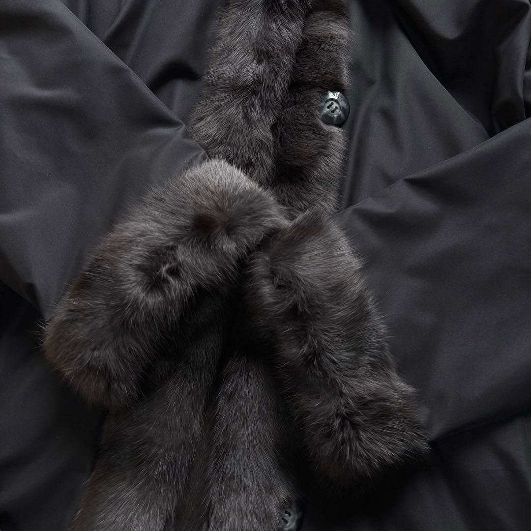 【豪華】バルマン ロシアンリス リバーシブルコート シルク グレージュ 15号