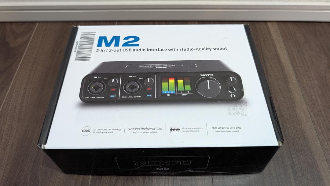 MOTU M2 2イン/2アウト USBオーディオインターフェイス