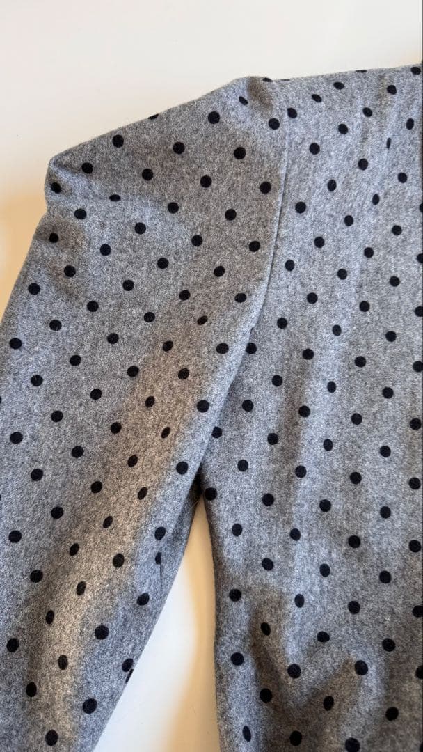 80年代　ビンテージ VIVA YOU/ビバユー　ドット/水玉柄　グレー