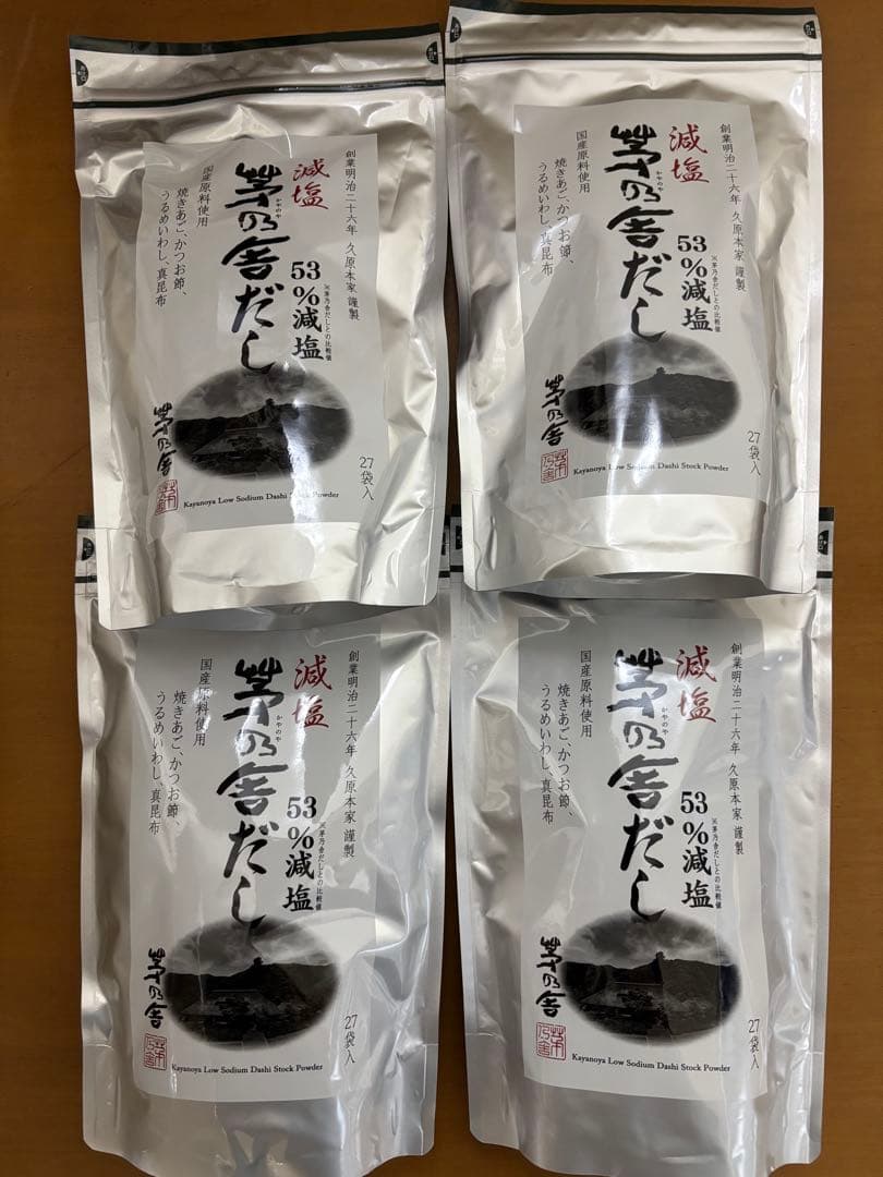 久原本家 減塩 茅乃舎だし 8g×27袋入 4個