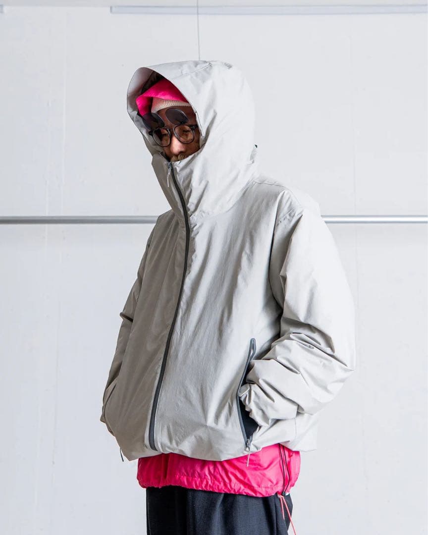 ES.1 3layer ダウンフードジャケット エスアイ ベスト ナイロン S