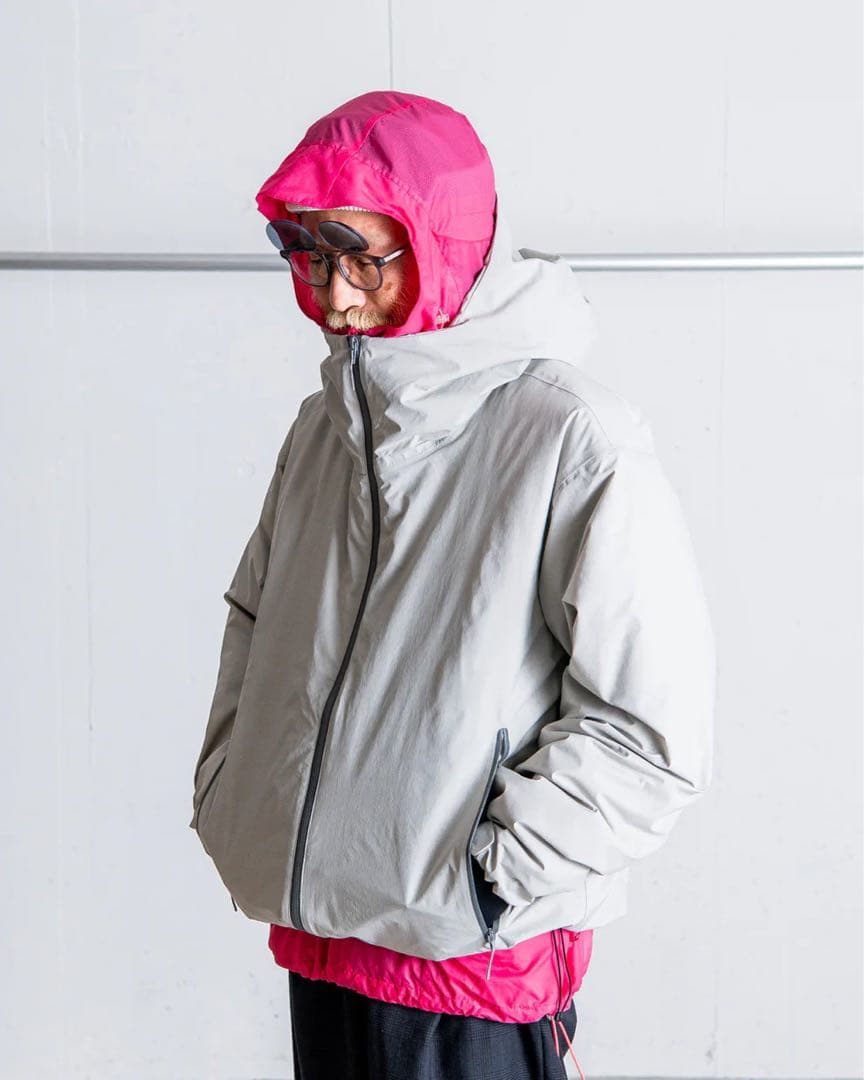 ES.1 3layer ダウンフードジャケット エスアイ ベスト ナイロン S