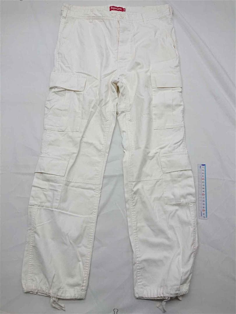 ■シュプリーム ホワイト カーゴパンツ 32