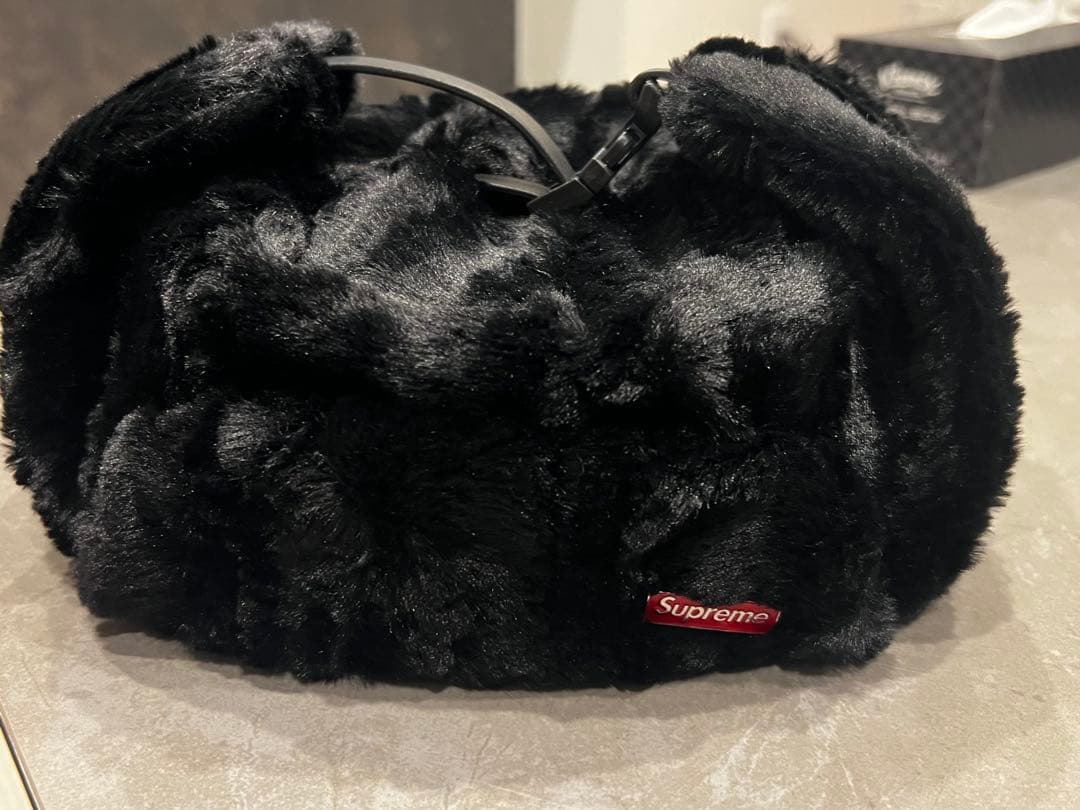 Supreme Ushanka Hat 黒　M/Lサイズ フライトキャップ
