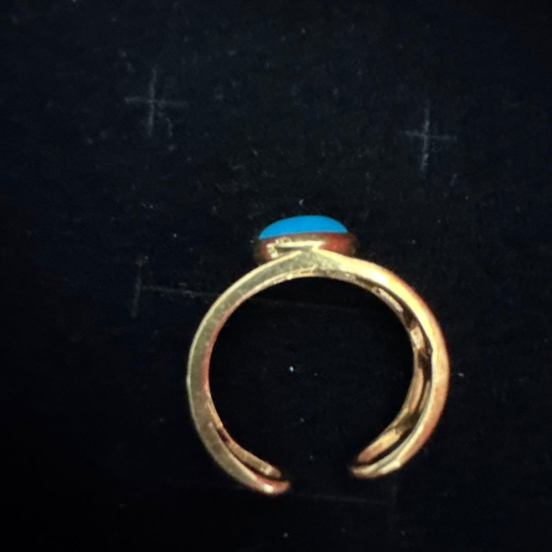 k18 トルコ石リング　レディース 指輪 k18 ターコイズ トルコ石