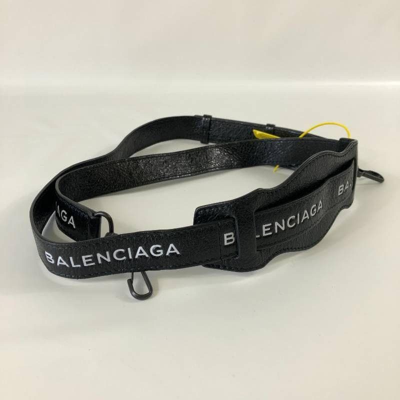 極美品 バレンシアガ ランヤード ロゴプリント レザー クラシックストラップ