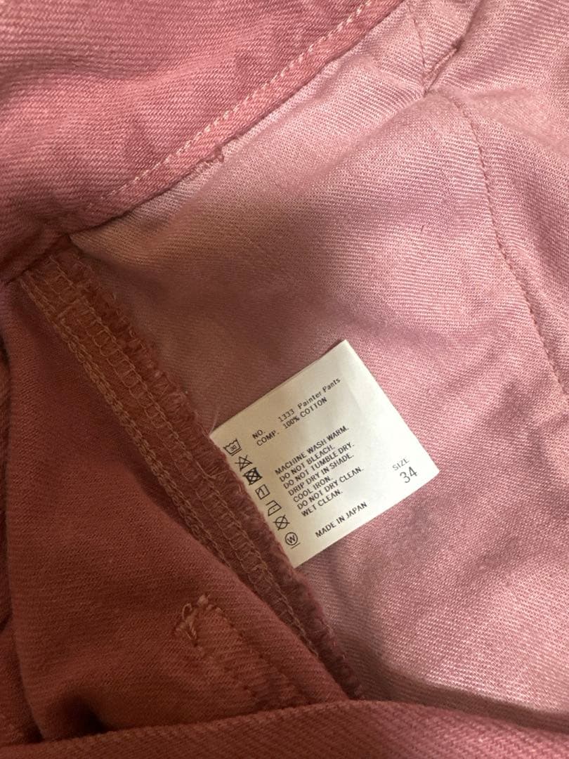 THE SHISHIKUI ペインターパンツ　　ピンク　34 シシクイ　百々千晴