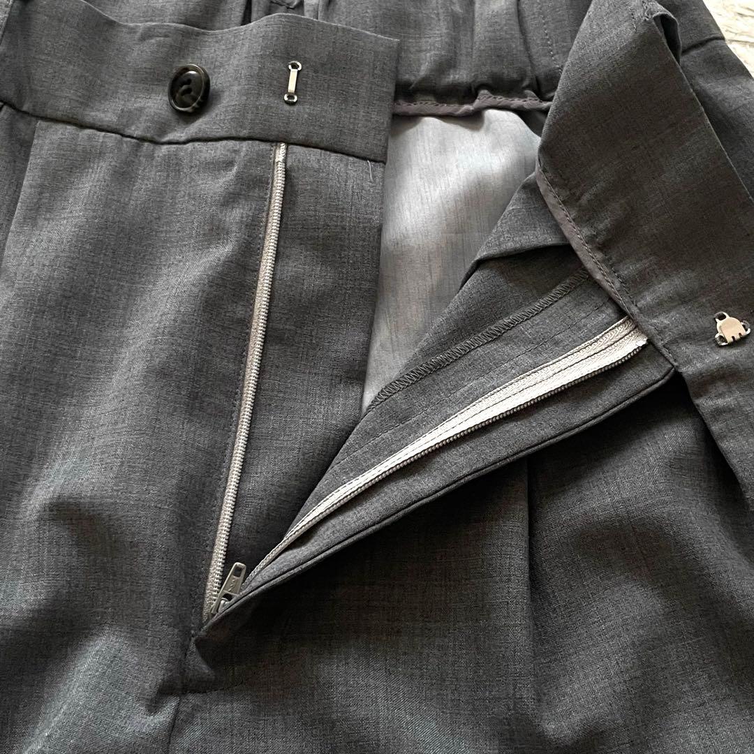 JULYNINE　グレイスグレイ　タックパンツ　グレー　日本製　Ｍ