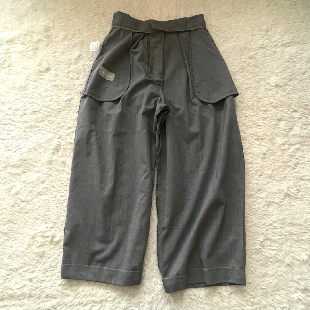 JULYNINE　グレイスグレイ　タックパンツ　グレー　日本製　Ｍ