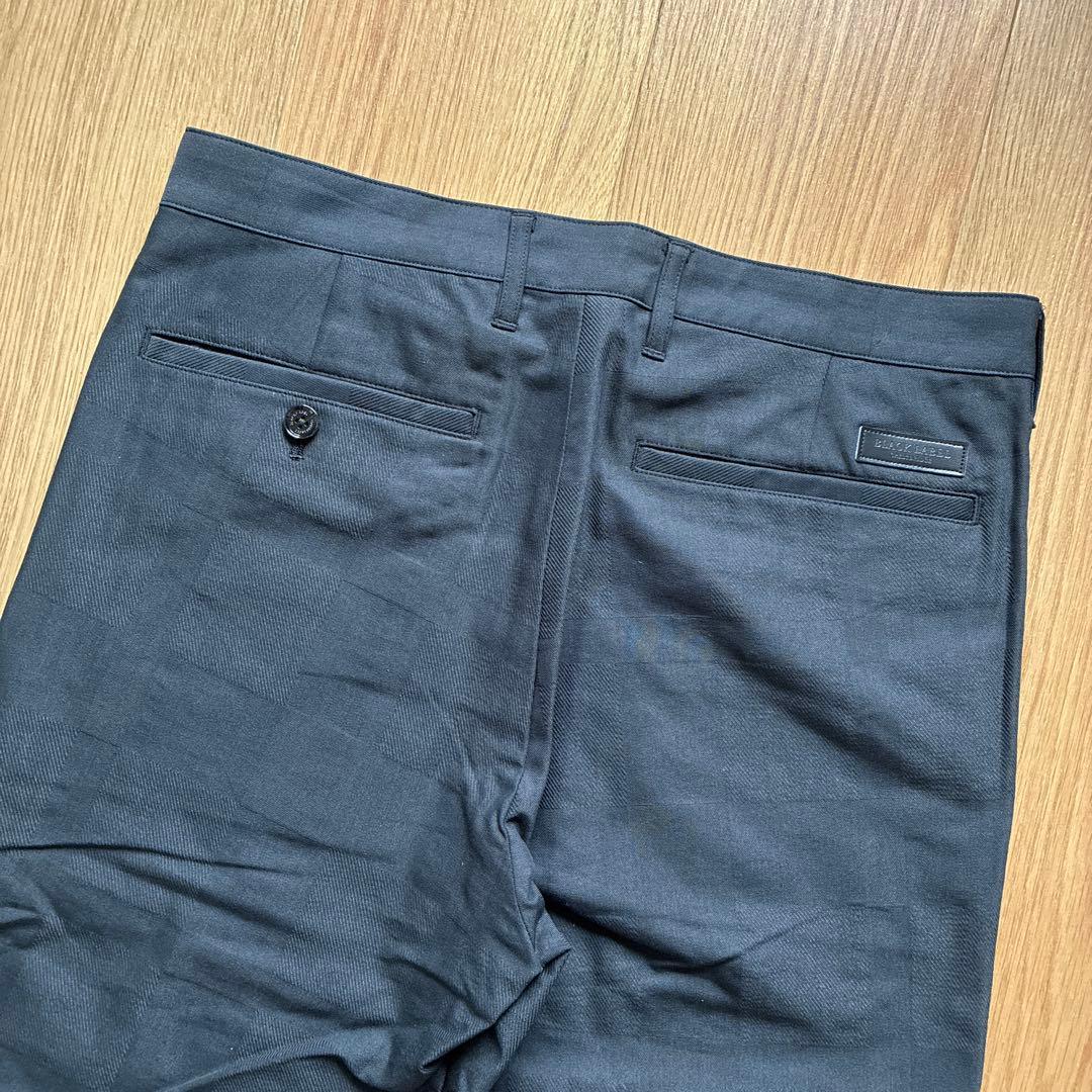 【未使用品】ブラックレーベルクレストブリッジ チェック スラックス ブラック S
