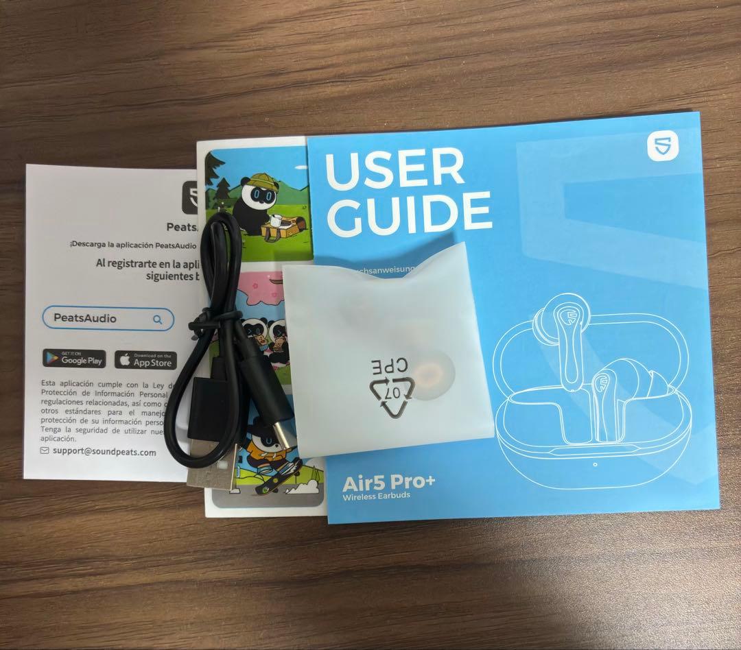 SOUNDPEATS Air5 Pro+ ワイヤレスイヤホン ゴールド/ブラック