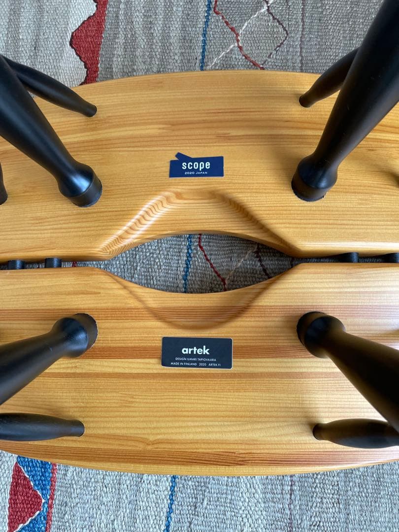 Pirkka stool artek 廃盤　ハニー×ブラック　35cm ピルッカ