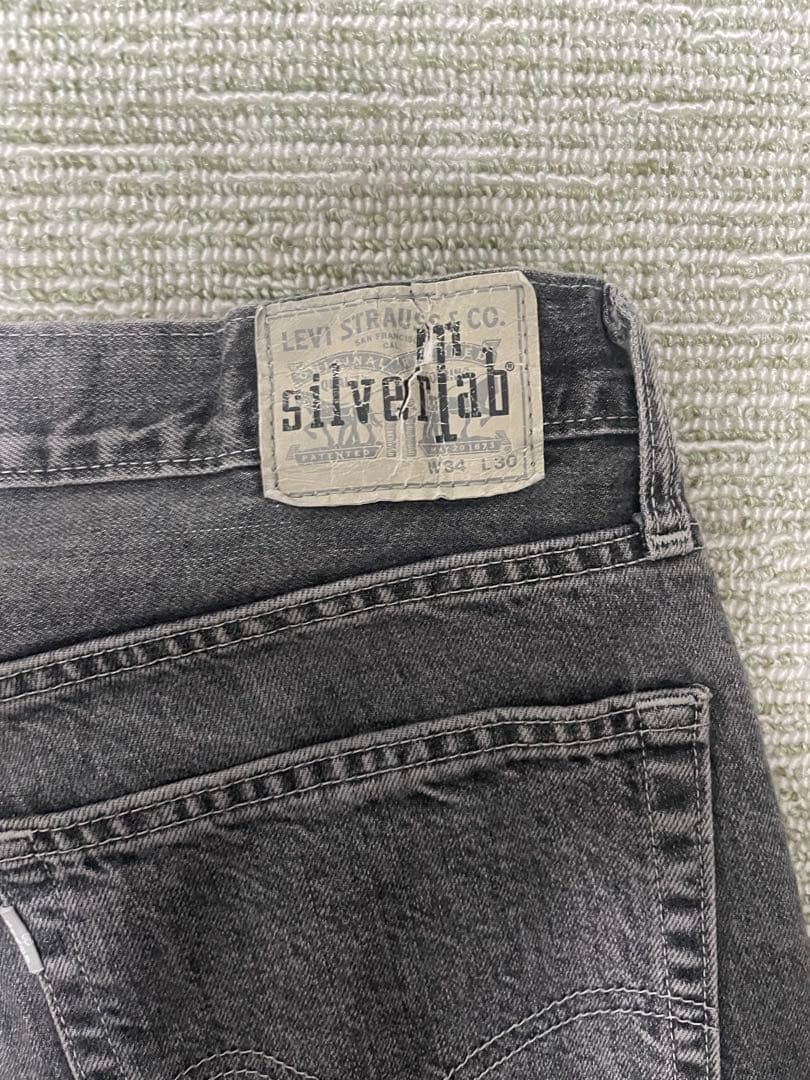 Levi's シルバータブ バギー グレー ブラックw34 l30