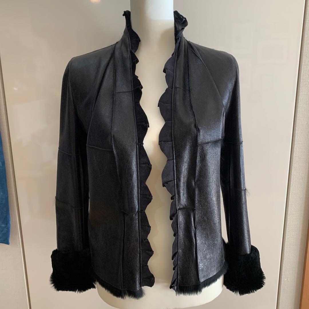 新春SALE、 ARMANIのレザーファージャケット