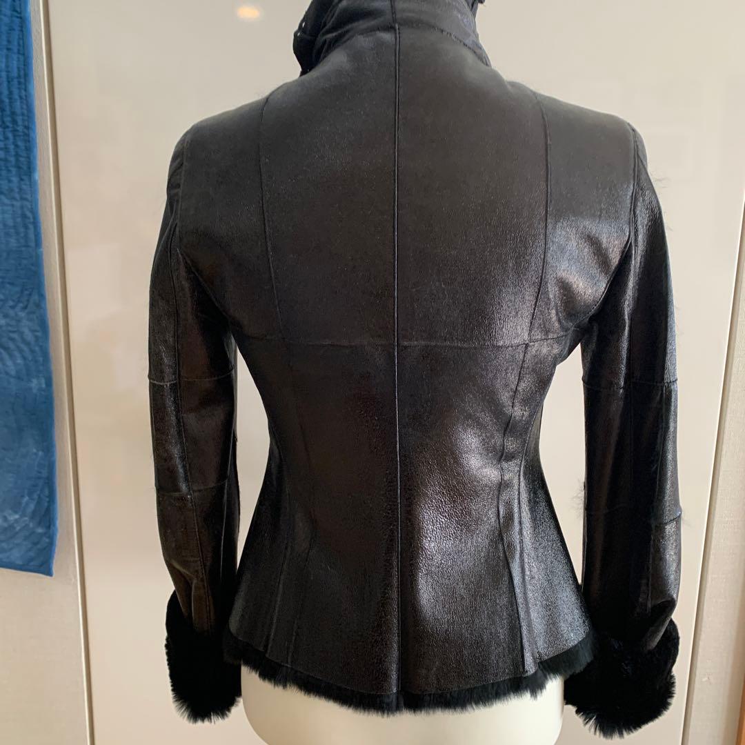 新春SALE、 ARMANIのレザーファージャケット