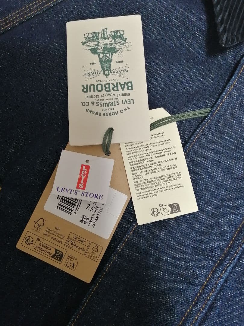 ジャケット・アウター LEVI'S x Barbour Bedale Denim Jacket L