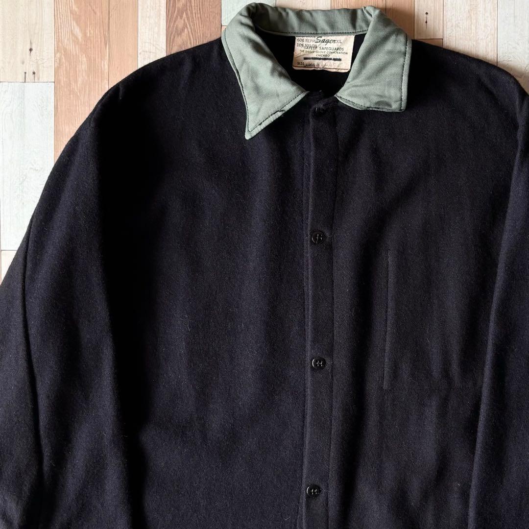 60s ヴィンテージ メルトンウールワークジャケット L 短丈 カバーオール