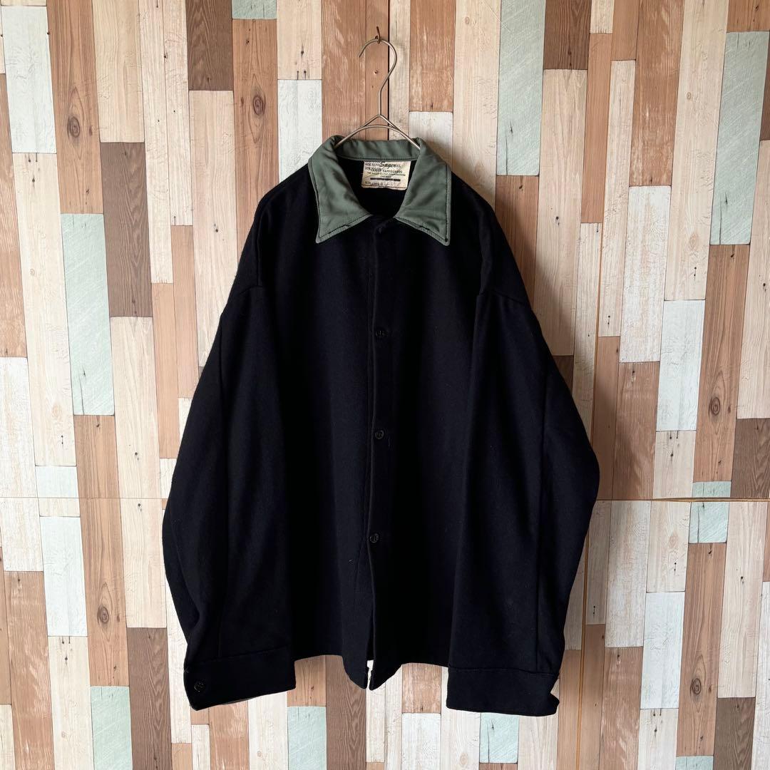 60s ヴィンテージ メルトンウールワークジャケット L 短丈 カバーオール