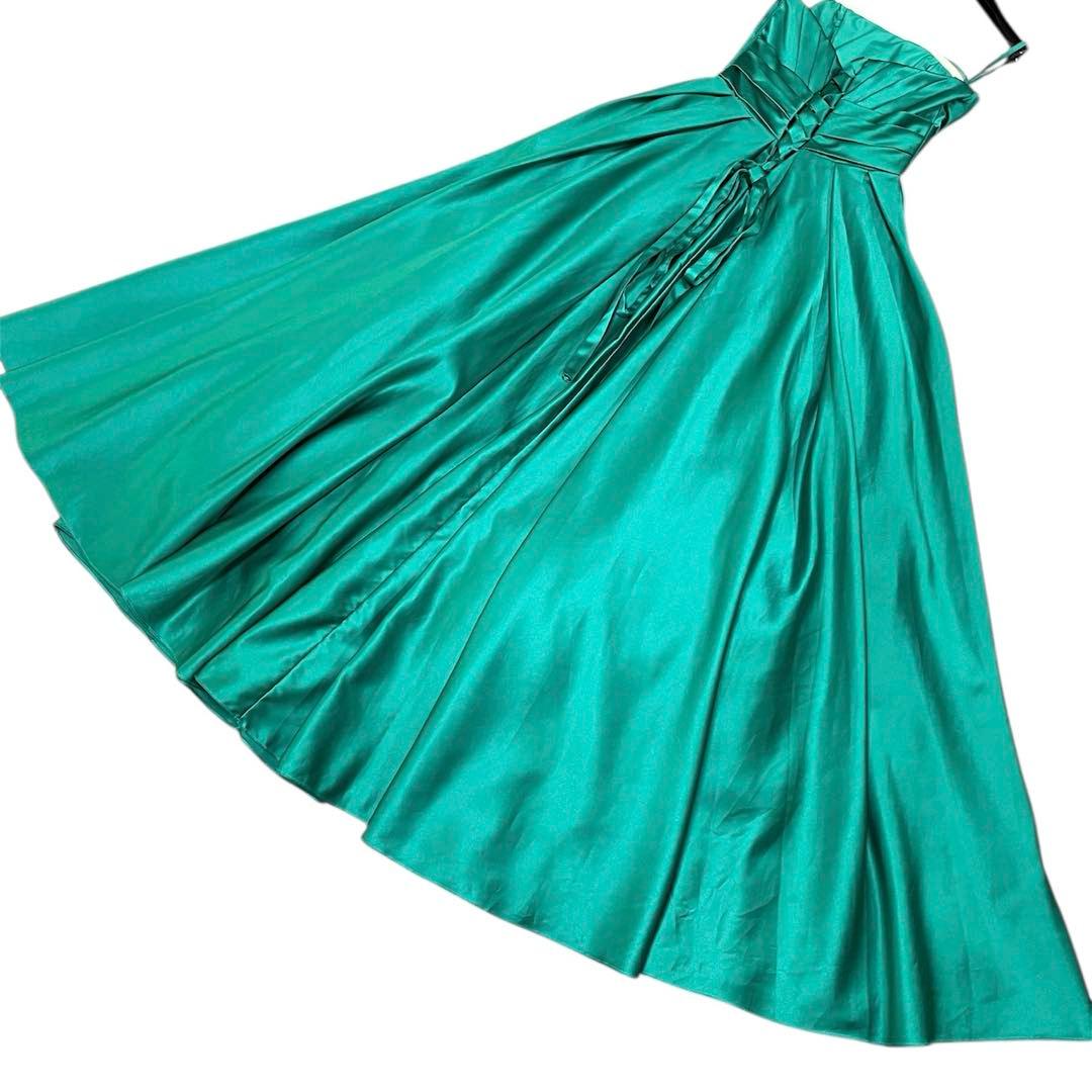 人気完売品✨ファインフェザーズ　ロングドレス　11号　演奏会　お花　グリーン