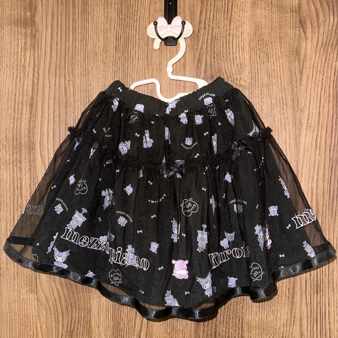 プ*読様 美品　メゾピアノ　クロミ裾スカラップトレーナー+チュールスカートセット