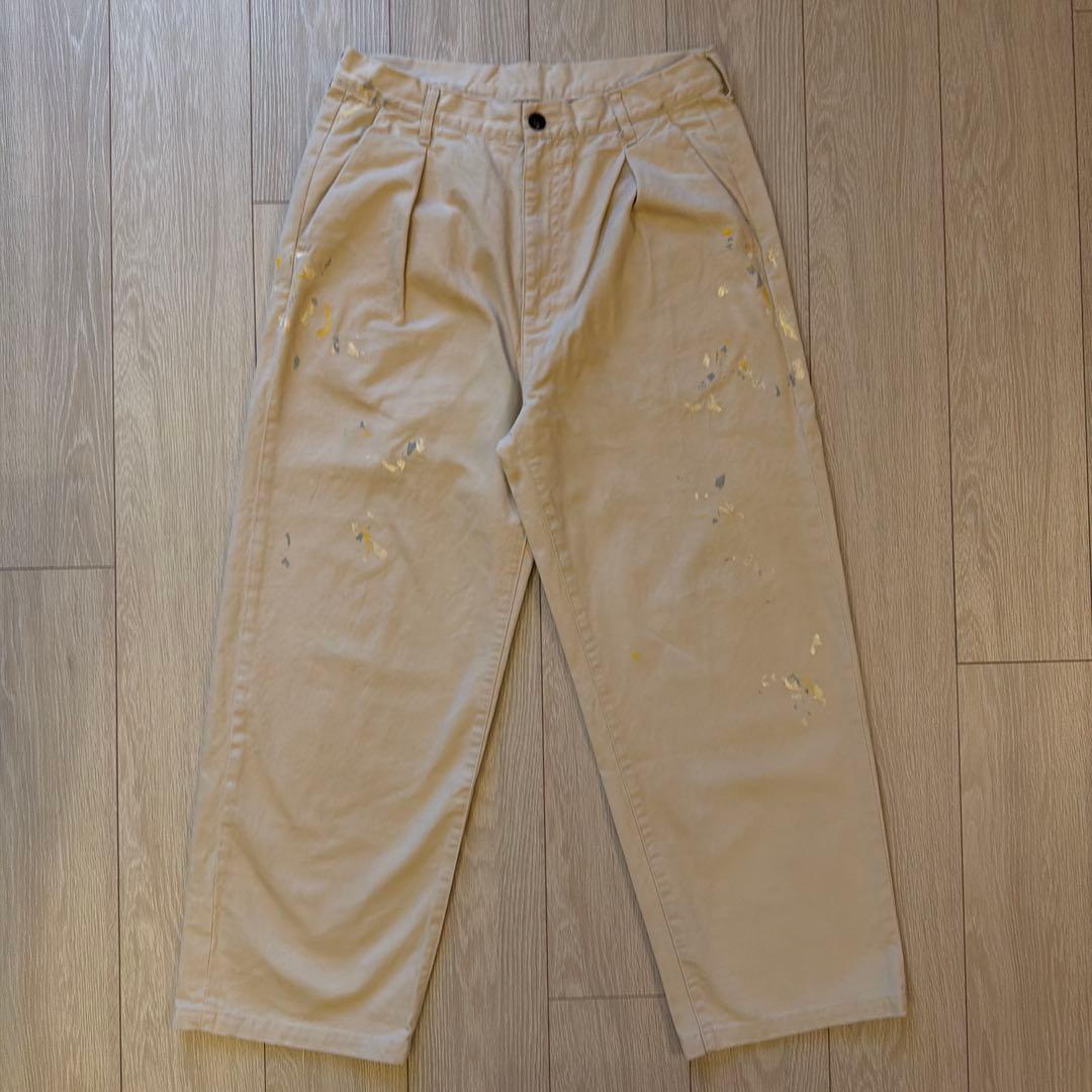 パンツ ancellm PAINT CHINO TROUSERS size2