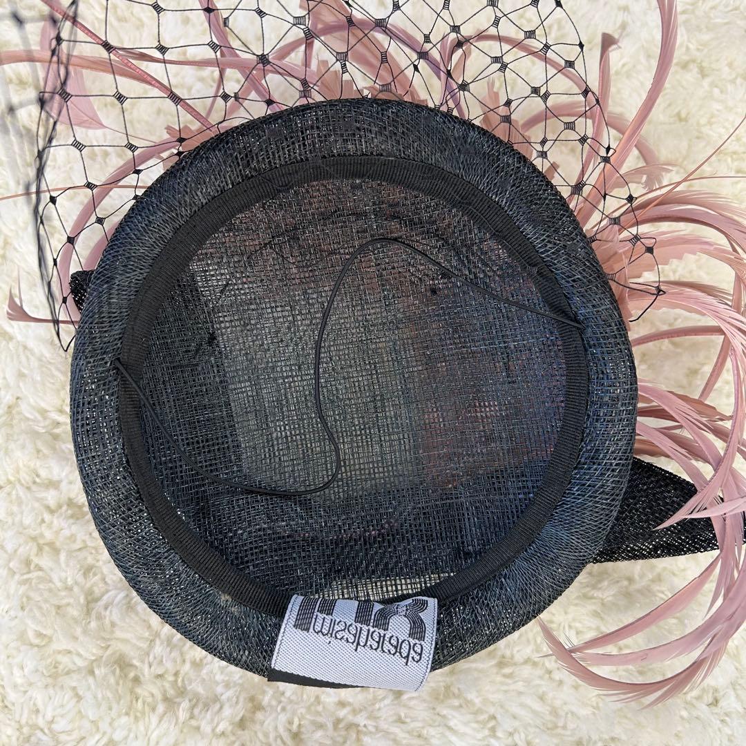 美品✨ミサハラダmisaharada ヘッドドレス 羽根 トーク ベレー