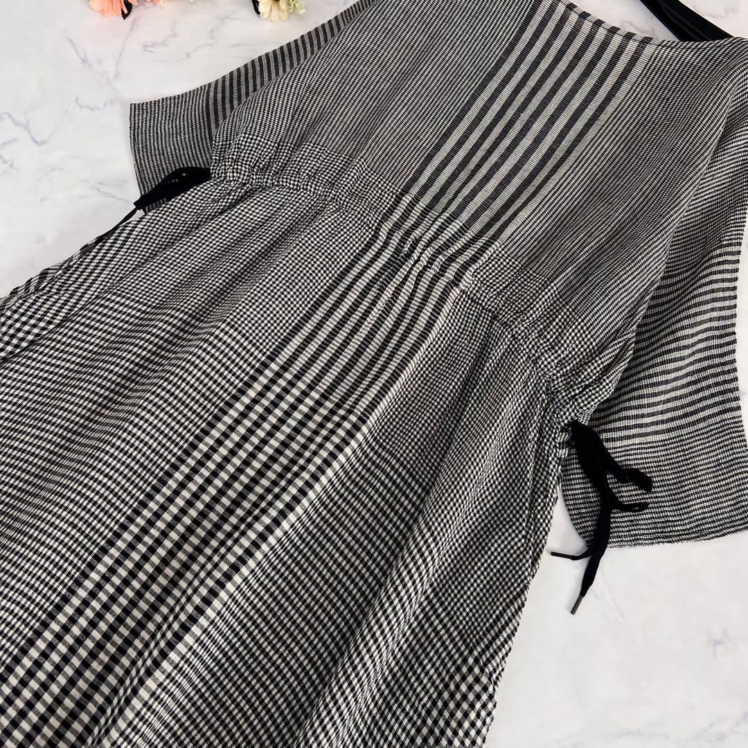 BEARDSLEY ビアズリー ランダム チェック リネン ワンピース