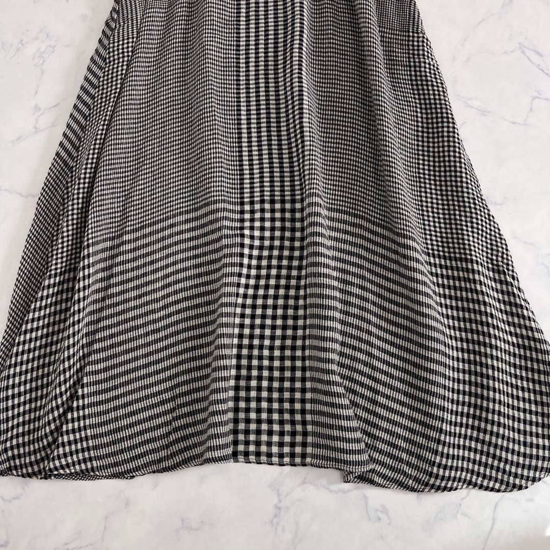 BEARDSLEY ビアズリー ランダム チェック リネン ワンピース