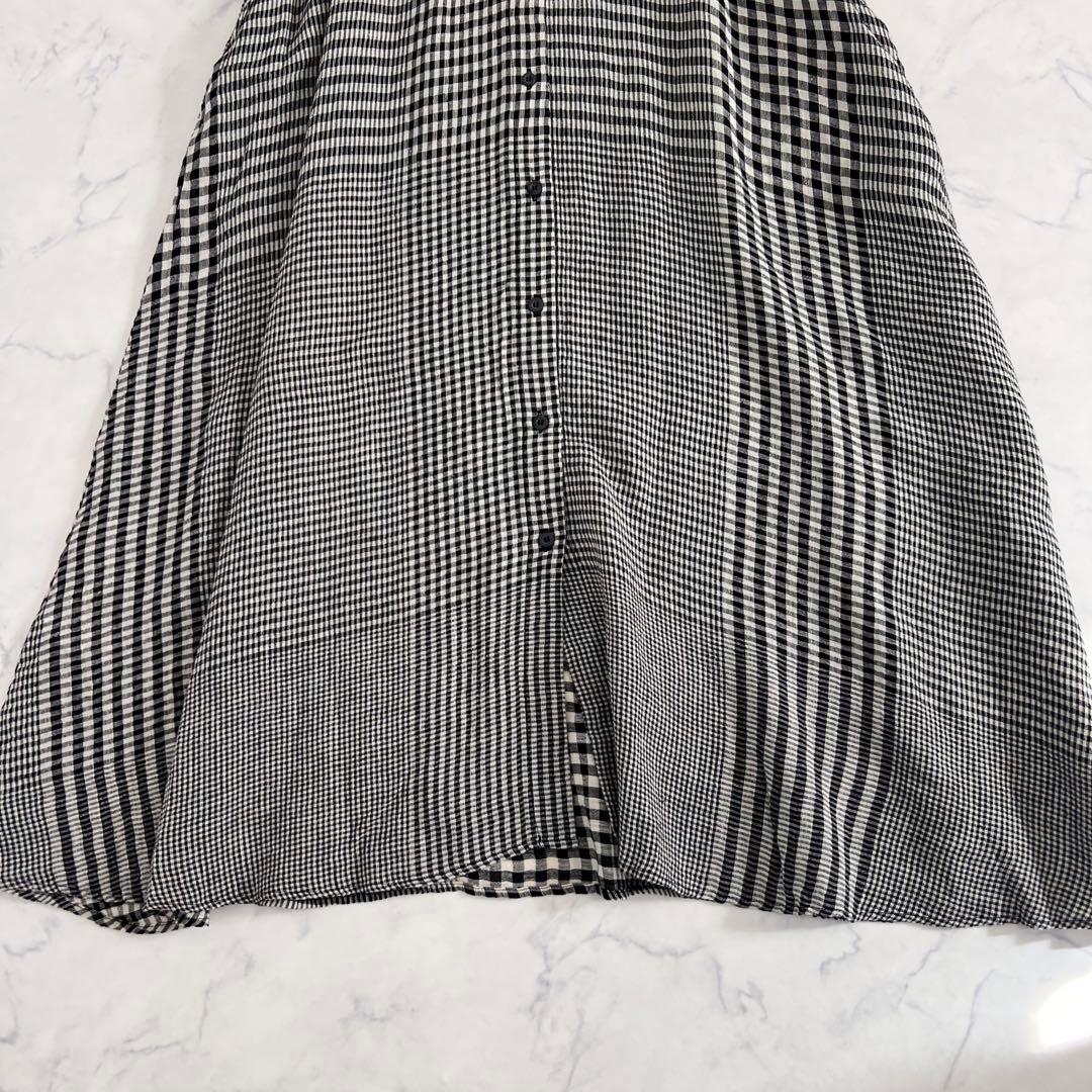 BEARDSLEY ビアズリー ランダム チェック リネン ワンピース