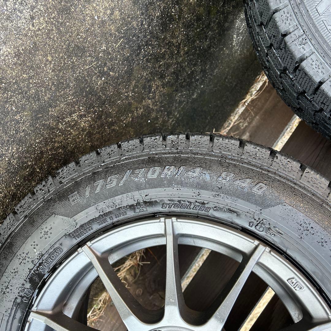 フィアットに使用　 175/65 R14 ホイール&スタッドレスタイヤ4本セット