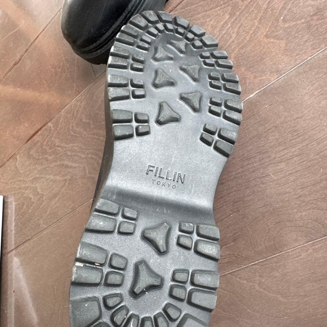 FILLIN 厚底レザーサイドゴアブーツ