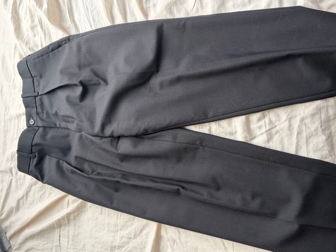 MARKAWARE ウールトロピカル ペグトップ スラックス