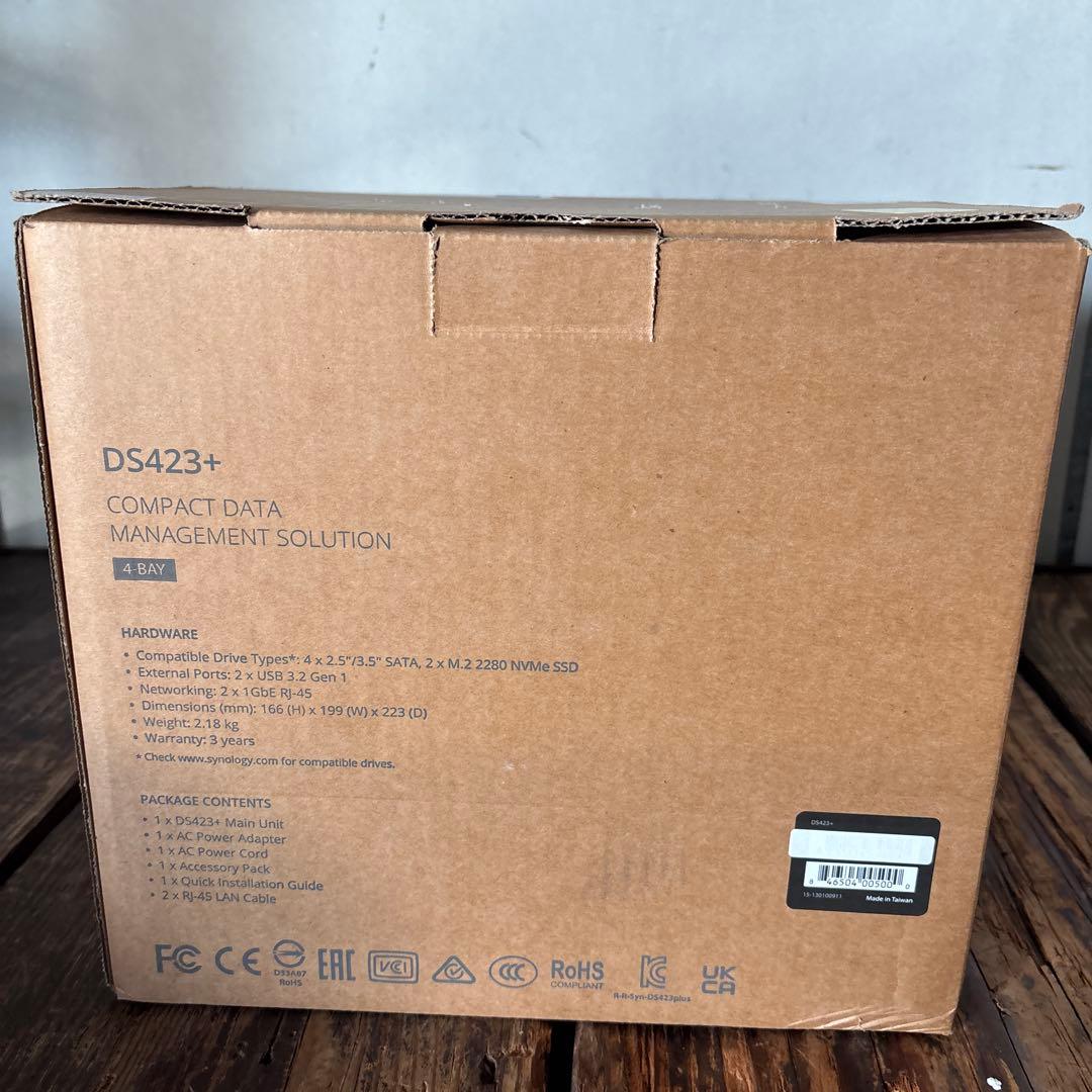 新品未使用 【NAS】Synology DiskStation DS423+