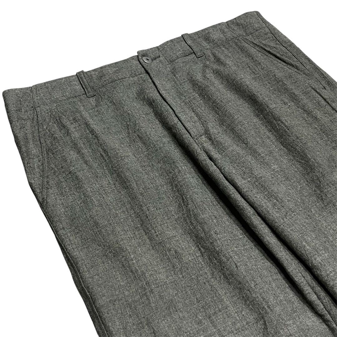 GIORGIO ARMANI ウール ドレープ ワイド スラックス