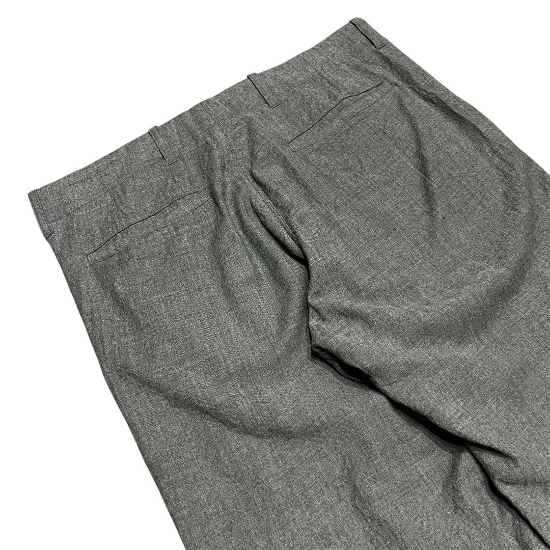 GIORGIO ARMANI ウール ドレープ ワイド スラックス