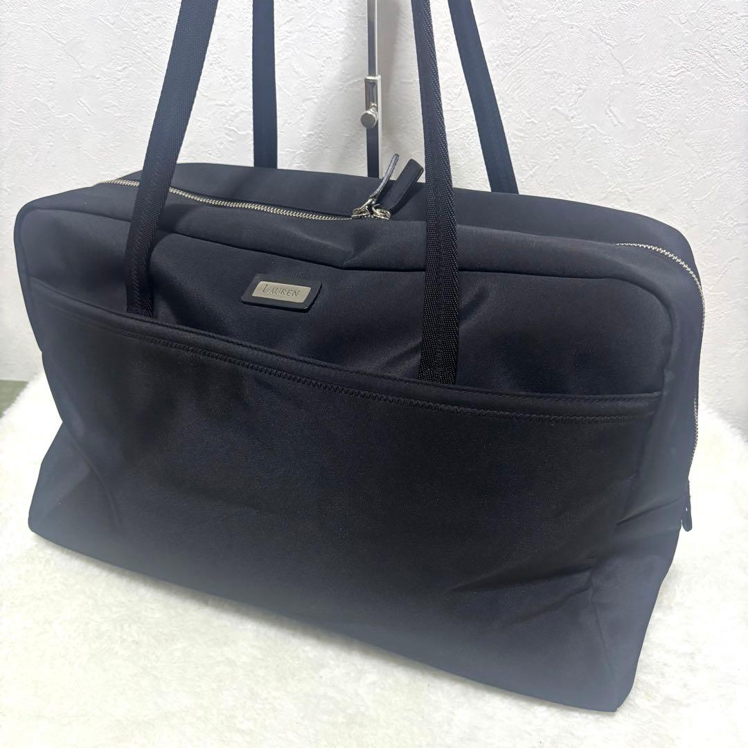 【希少】ローレンラルフローレン ボストンバッグ ブラック 肩掛け 大容量
