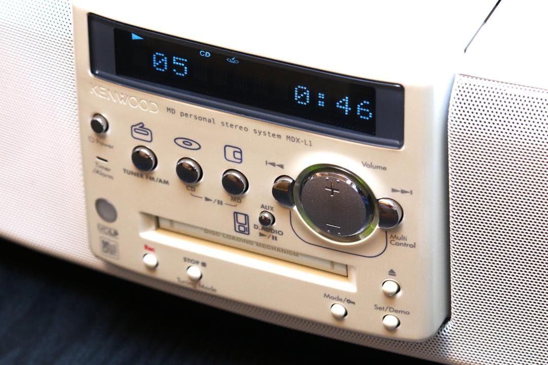 KENWOOD MDX-L1 CD/MD/TUNER コンポ ラジカセ 美品　白