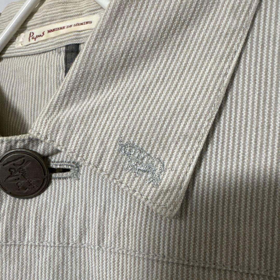 Papas vintage パパス ヴィンテージ カバーオール スチールボタン
