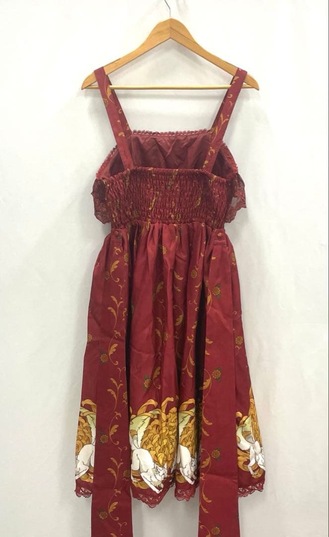 ■シキトリ×Chalmiere 菊 狐柄 ジャンパースカート axesfemme