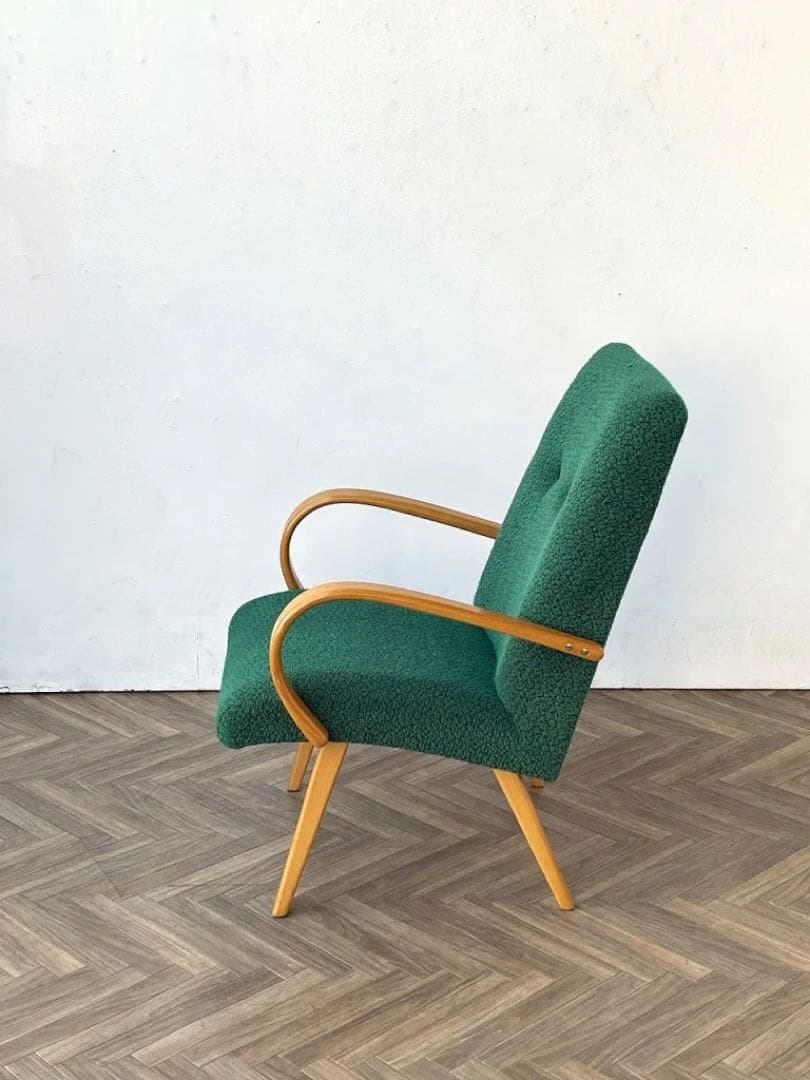 チェコ製　1973年製ビンテージシングルソファ　グリーン